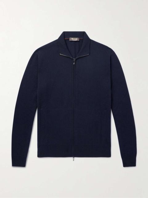 Loro Piana Ribbed Cashmere Zip-Up Sweater