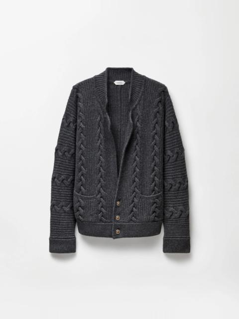 VERSACE Wool & Cashmere Knit Cardigan