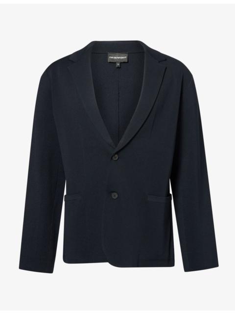 EMPORIO ARMANI Single-Breasted Knitted Travel Jacket