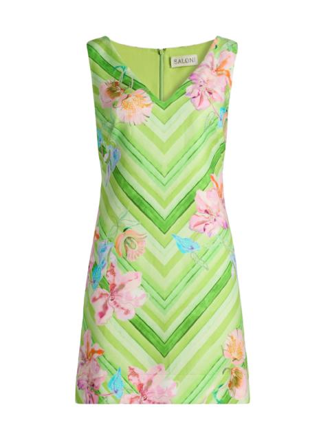 SALONI Women's Alba-C Printed A-Line Minidress - Lilia Ornamental Placement