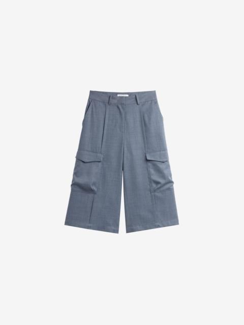 The Frankie Shop Linar Cargo Bermuda Shorts - Grey Melange