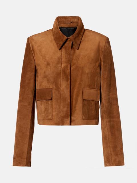 NOUR HAMMOUR Bleeker cropped suede jacket