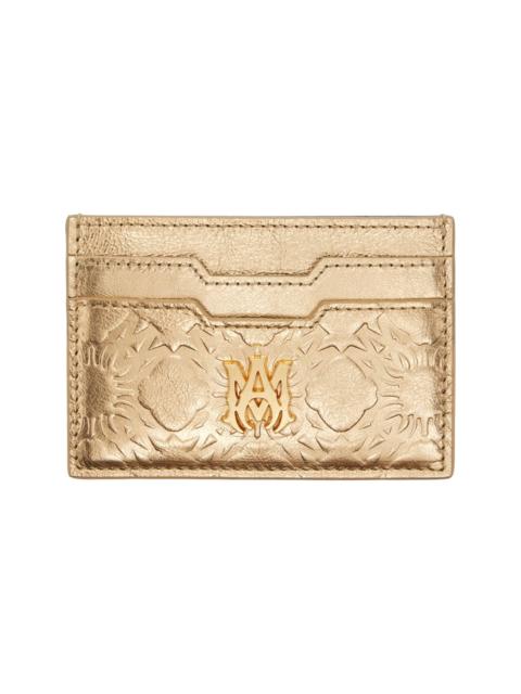 AMIRI Gold MA Quad Foil Card Holder