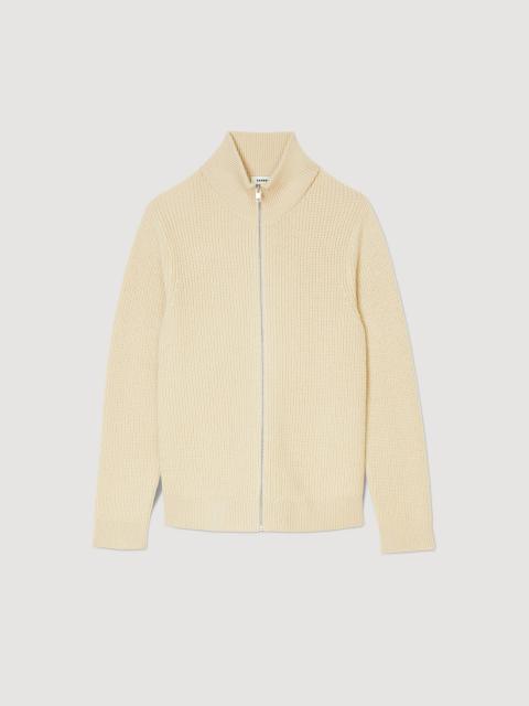 Sandro KNITTED ZIP-UP CARDIGAN