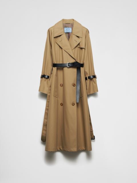 Prada Double-breasted cotton twill trench coat