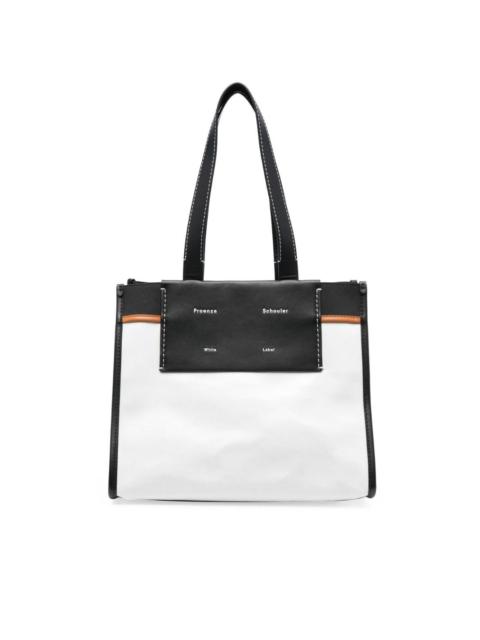 Proenza Schouler logo-print leather tote bag
