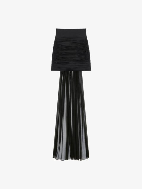 Givenchy DRAPED SKIRT IN CREPE WITH SILK TRAIN