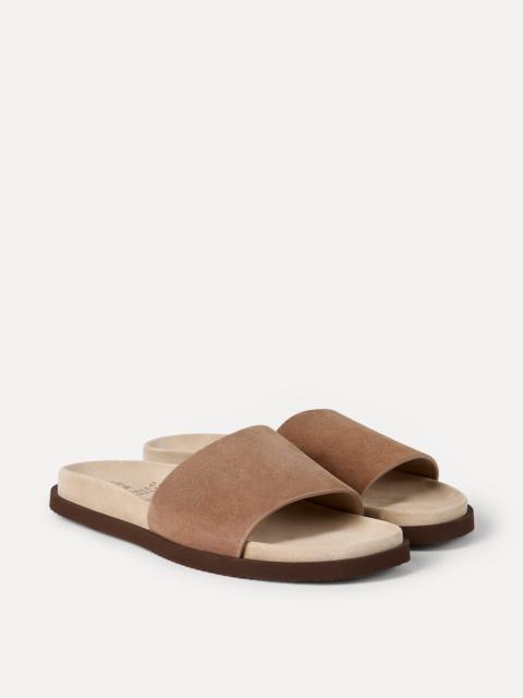 Brunello Cucinelli Suede slides
