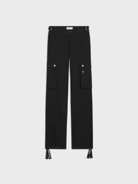 CELINE Straight-Leg Cotton and Linen-Blend Cargo Trousers