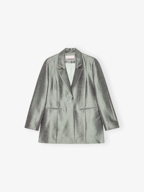 GANNI GREY SUITING BLAZER