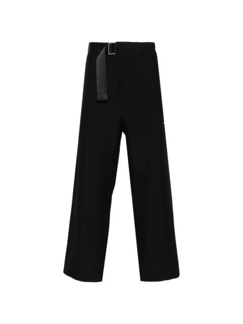 OAMC belted cotton straight-leg trousers