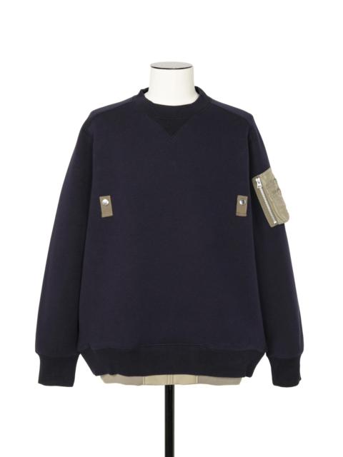 sacai Sponge Sweat x Nylon Twill Pullover