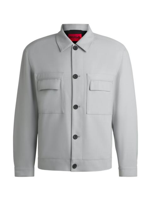 HUGO MODERN-FIT JACKET IN STRETCH TWILL