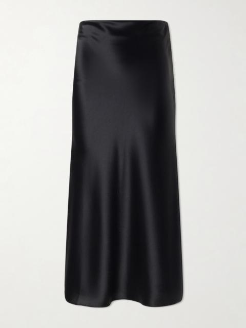 GALVAN Valetta Satin Midi Skirt