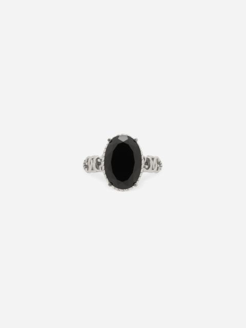 Anna ring in white gold 18Kt and black spinels