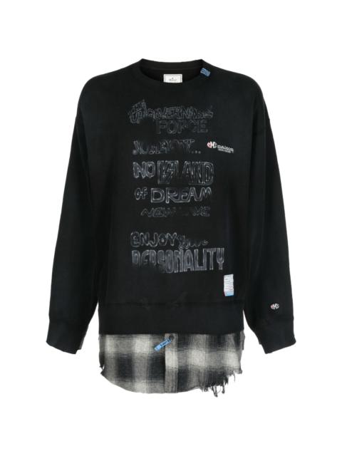 Maison MIHARAYASUHIRO raw-cut distressed cotton sweatshirt