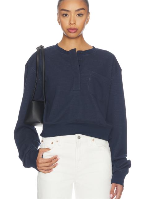 FRAME The Striped Cuff Sweatshirt