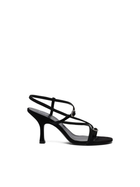 Stuart Weitzman crystal-embellished strappy sandals