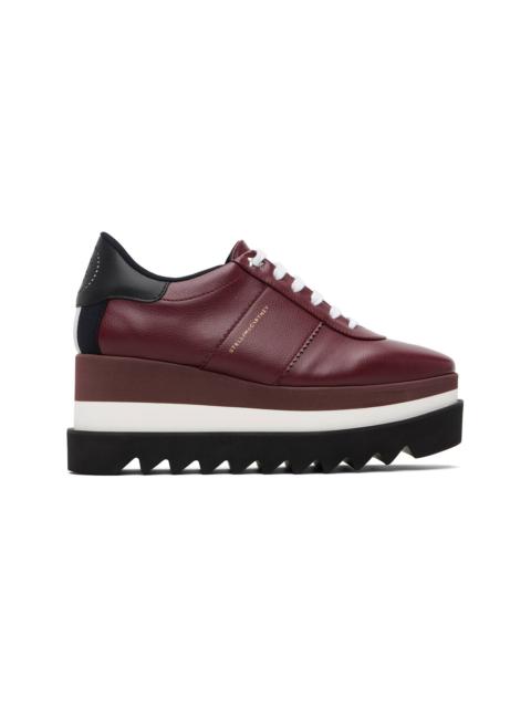 Stella McCartney Burgundy Sneak-Elyse Platform Sneakers