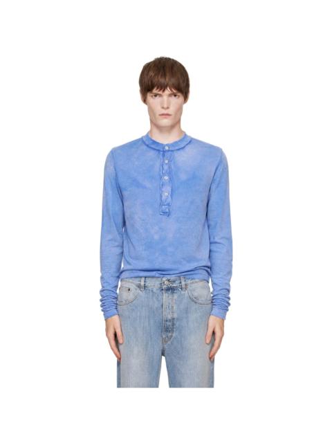 EDWARD CUMING Blue Stacked Henley