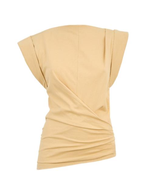 Isabel Marant draped short-sleeve blouse