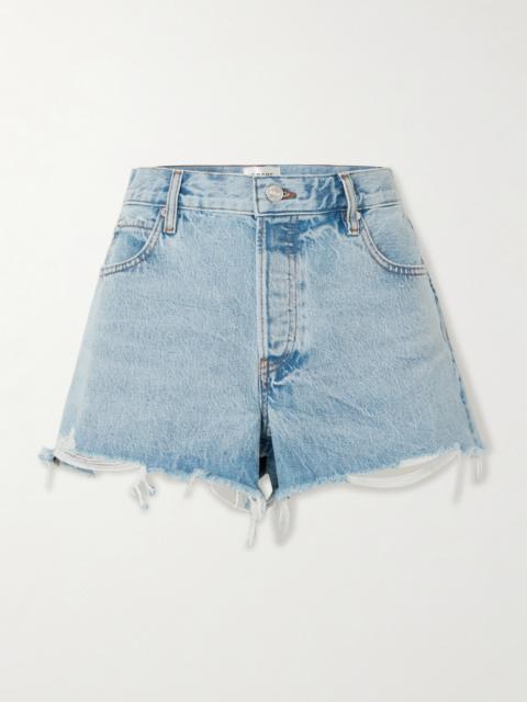 The Hang Distressed Denim Shorts