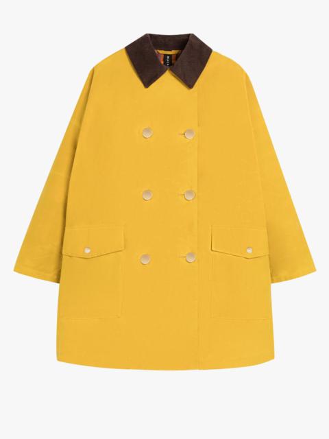 Mackintosh HUMBIE YELLOW WAXED COTTON OVERCOAT