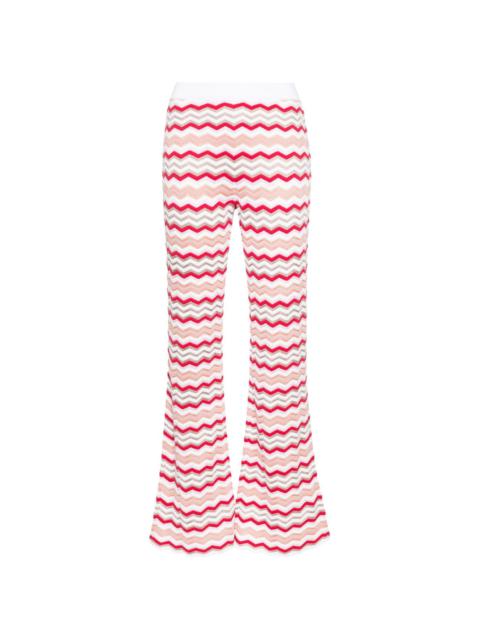 Missoni zigzag-woven flared trousers