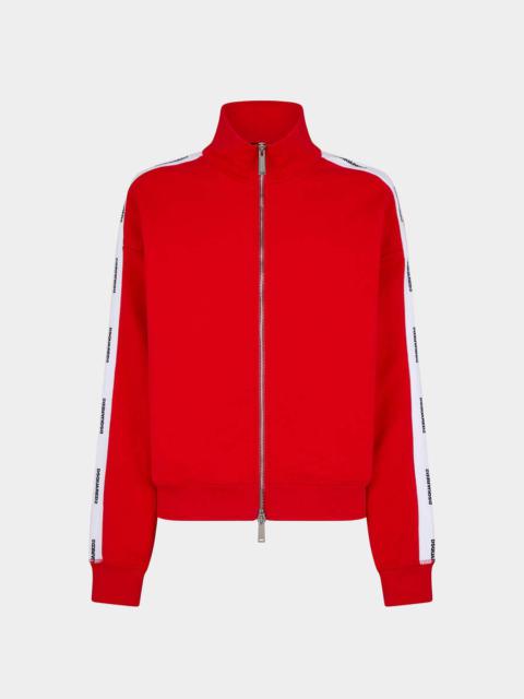 DSQUARED2 BURBS FIT ZIP SWEATSHIRT