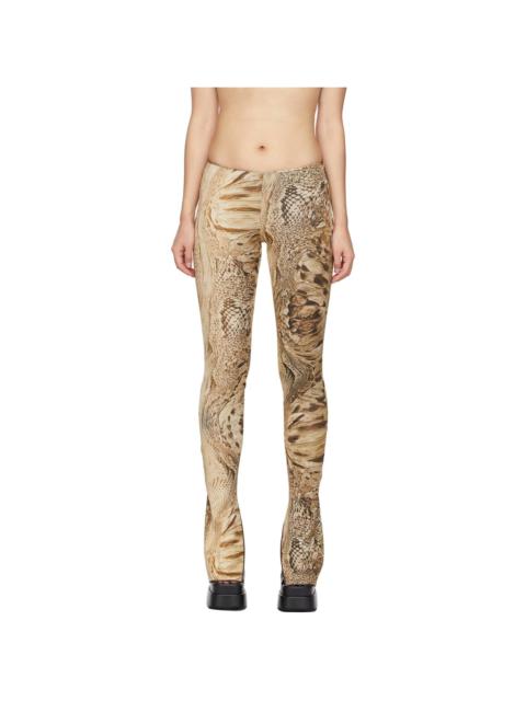 【関税込み】Blumarine ブラウン＆ベージュ Snake ジーンズ Brown & Beige Snake Jeans by Blumarine on Sale