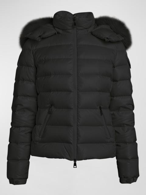 Moncler Badyf Faux Fur-Trimmed Hooded Short Down Jacket