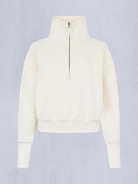 MOOSE KNUCKLES MIXMEDIA QUARTER-ZIP SWEATER