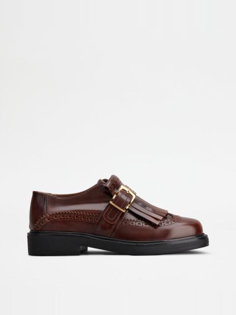 MONKSTRAPS IN LEATHER - BROWN
