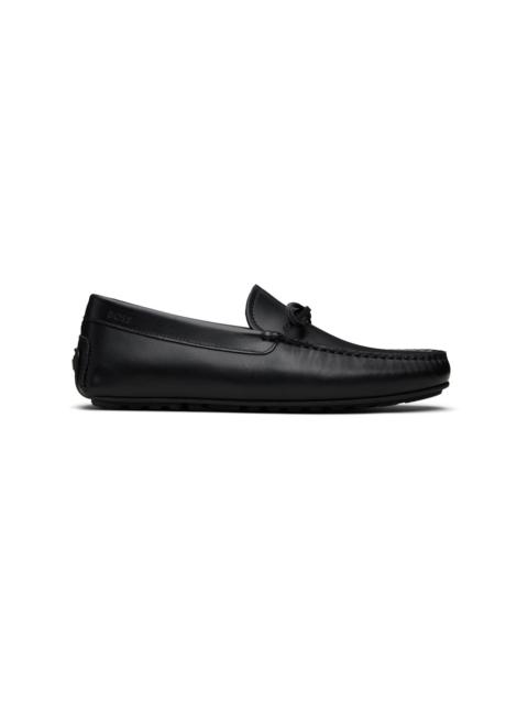 BOSS Black Bow-Trim Driver Loafers