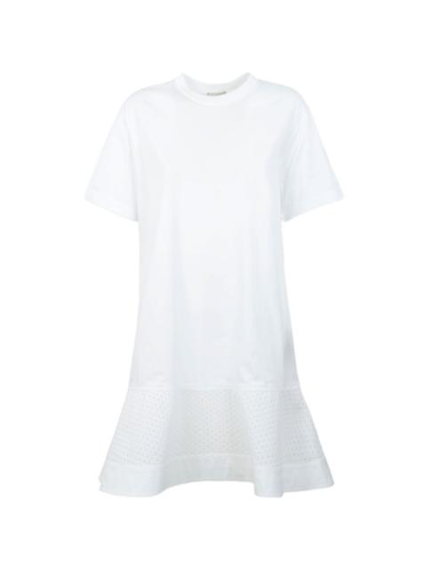 Moncler mini broderie-anglaise ruffled dress