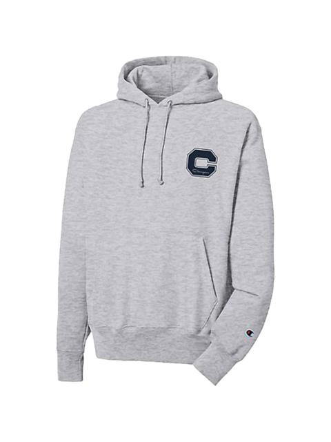 Champion Reverse Weave Pullover Hoodie With Baseball "C" "Oxford Grey" GF68Y06534 1IC