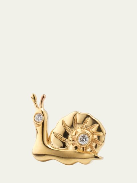 SYDNEY EVAN 14k Diamond Small Snail Stud Earring, Single Left