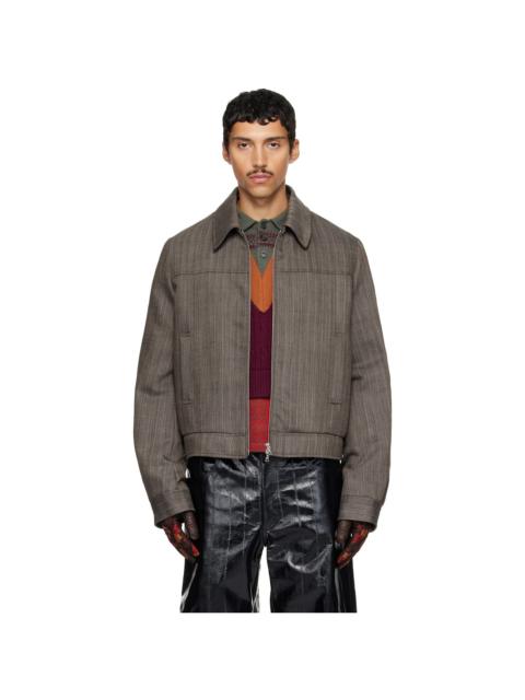 Dries Van Noten Brown Wool Jacket