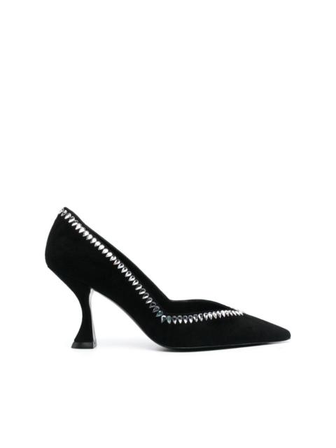 Stuart Weitzman 100mm crystal-embellished pumps