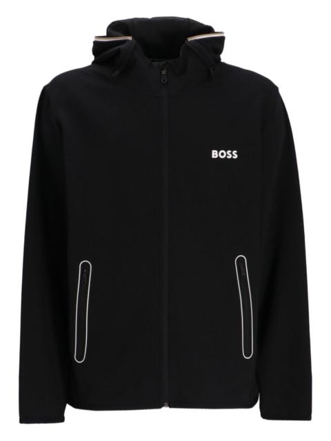 BOSS hooded zip-up track jacket