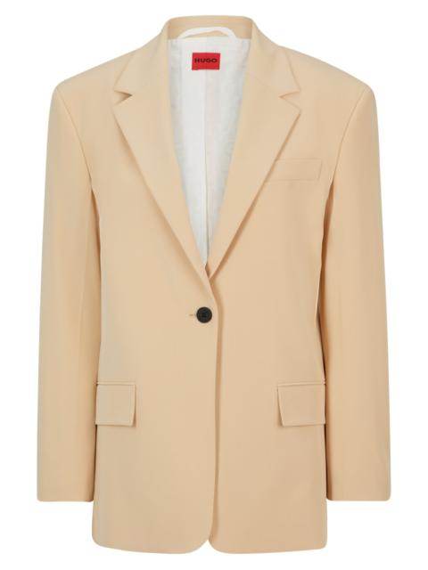 HUGO OVERSIZE-FIT JACKET IN STRETCH FABRIC WITH SINGLE BUTTON