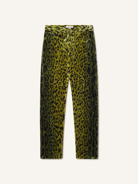 Lanvin BEVILACQUA STRAIGHT-LEG TROUSERS IN LEOPARD VELVET