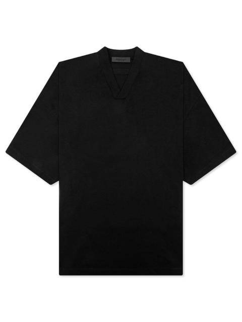 ESSENTIALS V-NECK T-SHIRT T-SHIRT - JET BLACK
