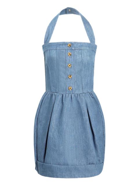 PATOU corset denim mini dress