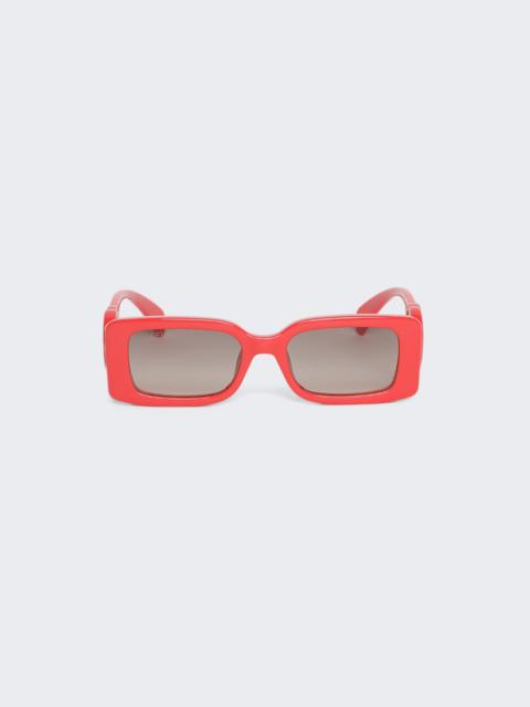 GUCCI Rectangular Sunglasses Red