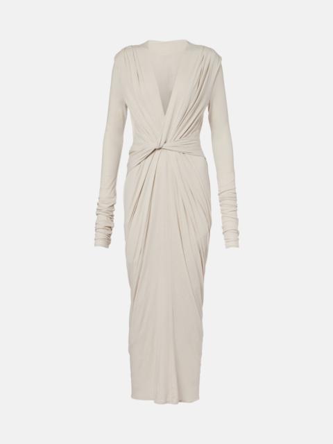 entire studios Gathered cotton-blend jersey maxi dress