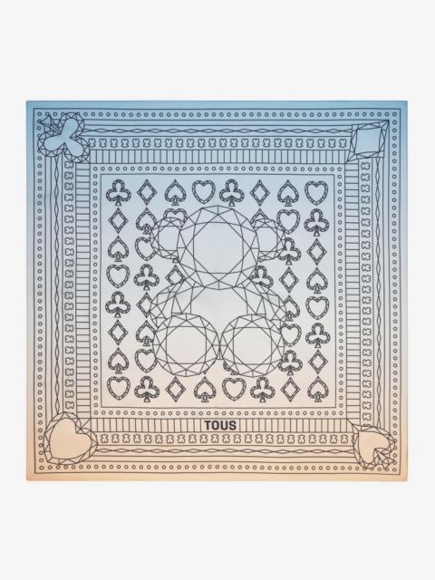 TOUS Square blue Scarf TOUS All In