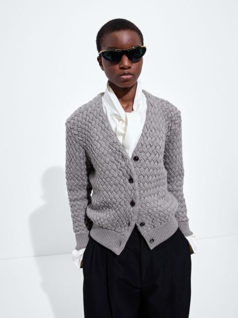 Bottega Veneta Intrecciato Wool Cardigan