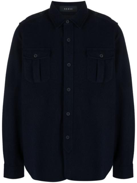 SEASE virgin wool-blend shirt jacket