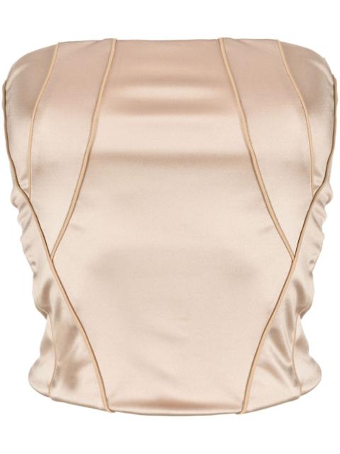 MM6 Maison Margiela Track satin bustier top